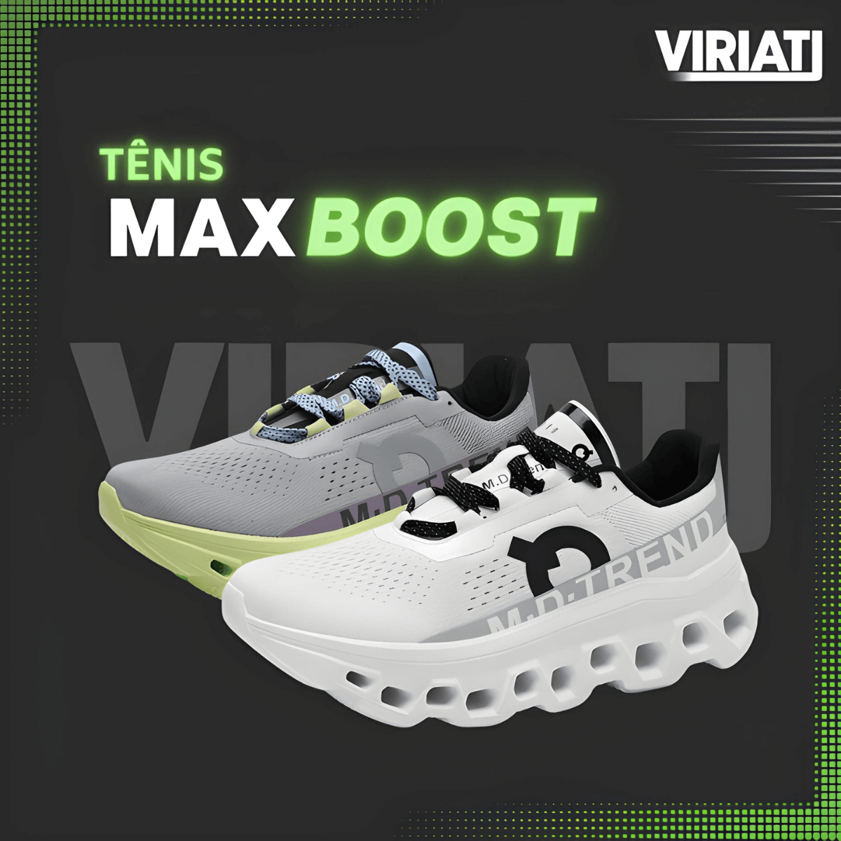 Tênis Masculinos Branco MaxBoost Viriati